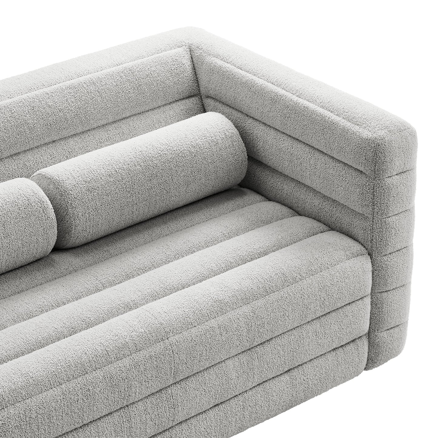 Relle Channel Tufted Boucle Upholstered Loveseat by Modway | Loveseats | Modishstore - 14