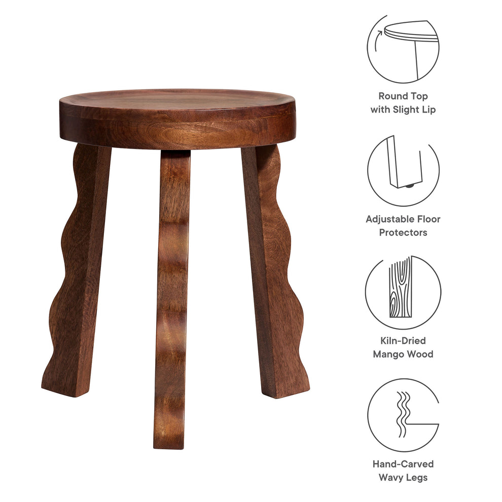 Sorrel Carved Wood Stool by Modway | Stools | Modishstore - 7