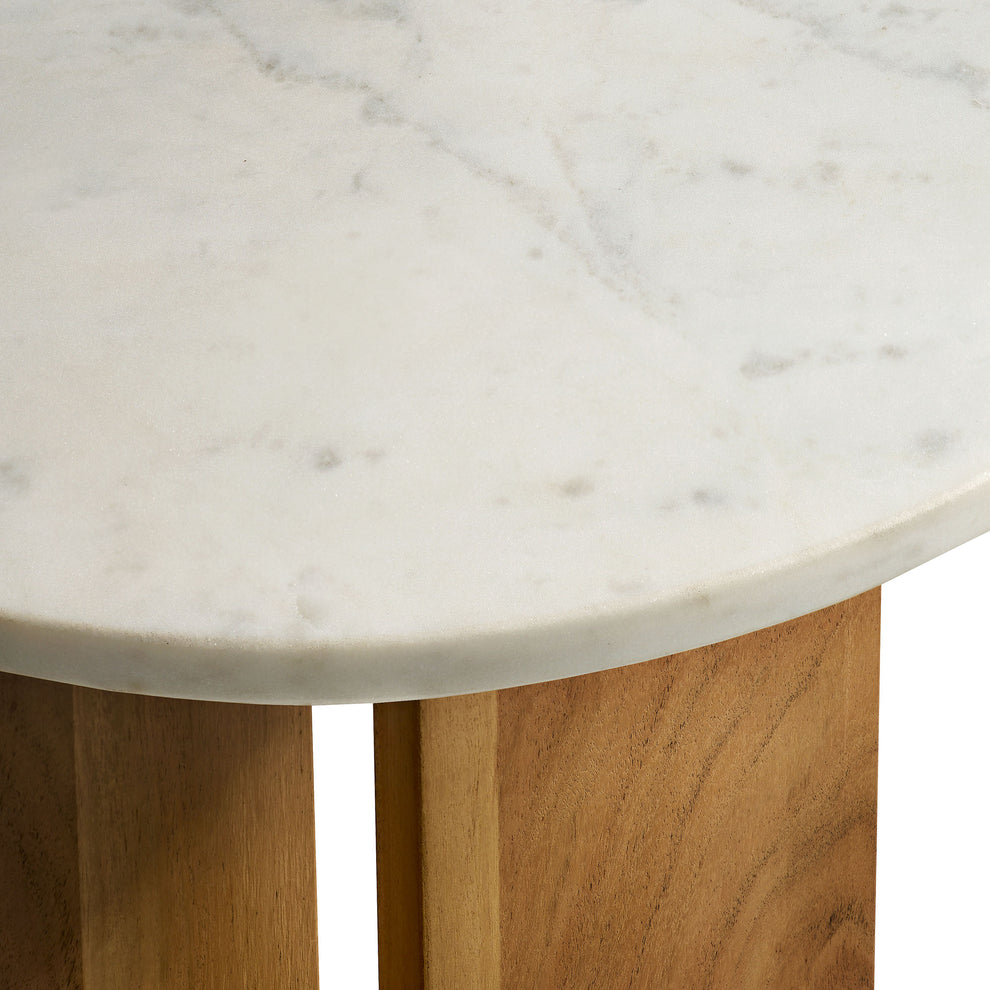 Tarin Acacia Wood and Marble Side Table by Modway | Side Tables | Modishstore - 4