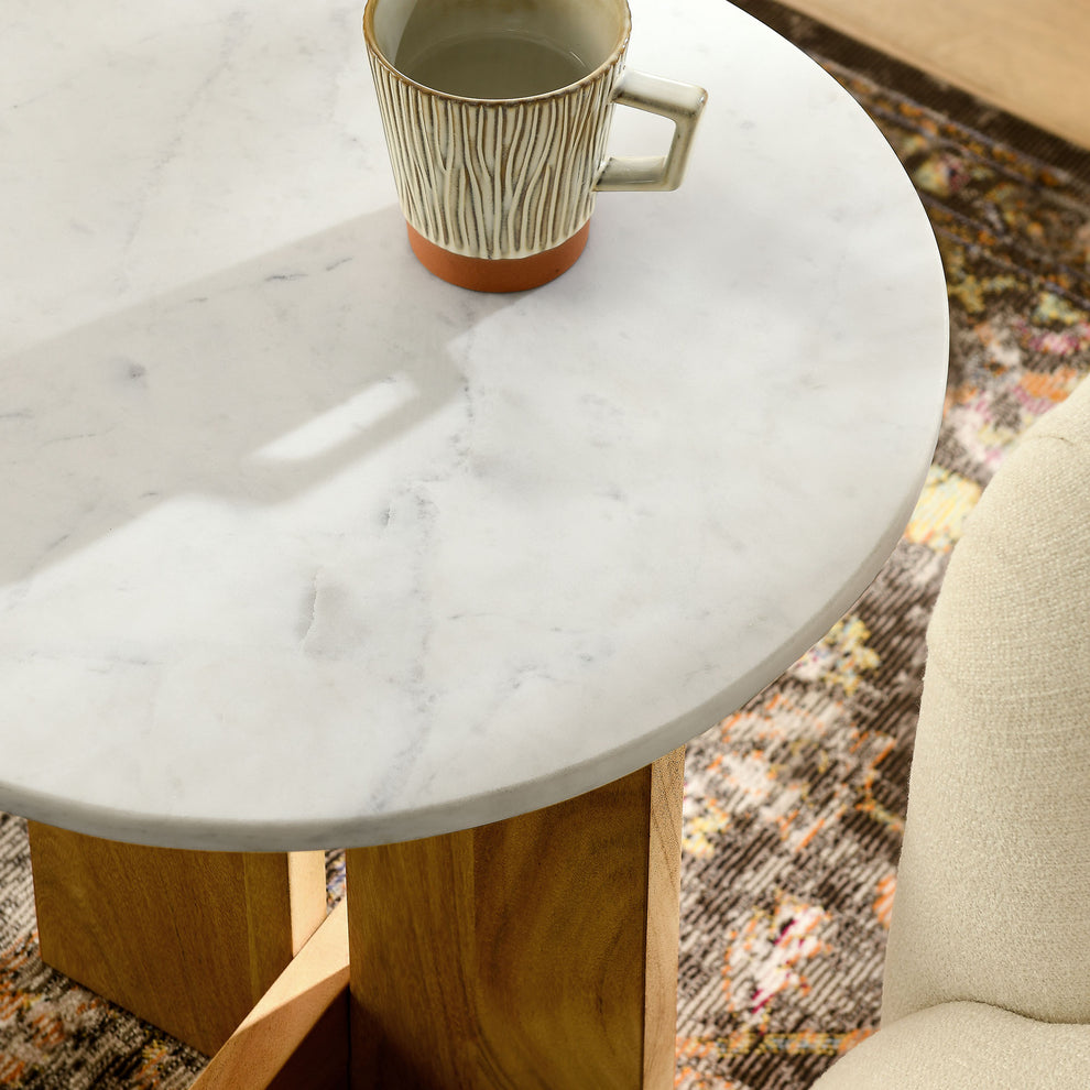 Tarin Acacia Wood and Marble Side Table by Modway | Side Tables | Modishstore - 6