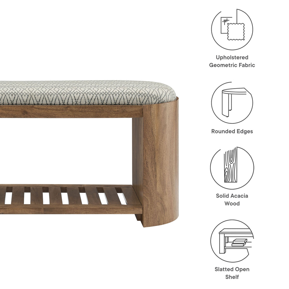 Ashby 45" Geometric Upholstered Bench by Modway | Benches | Modishstore - 7