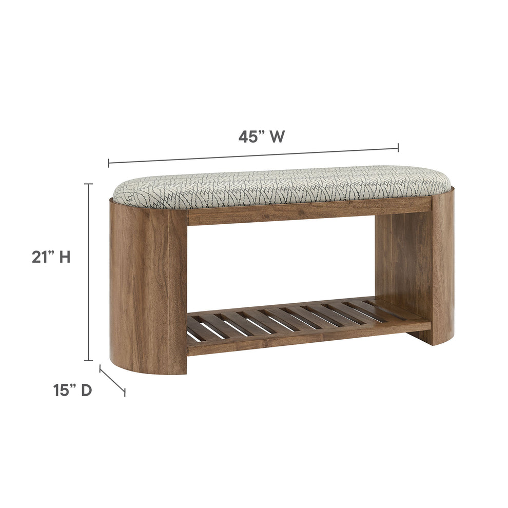 Ashby 45" Geometric Upholstered Bench by Modway | Benches | Modishstore - 8