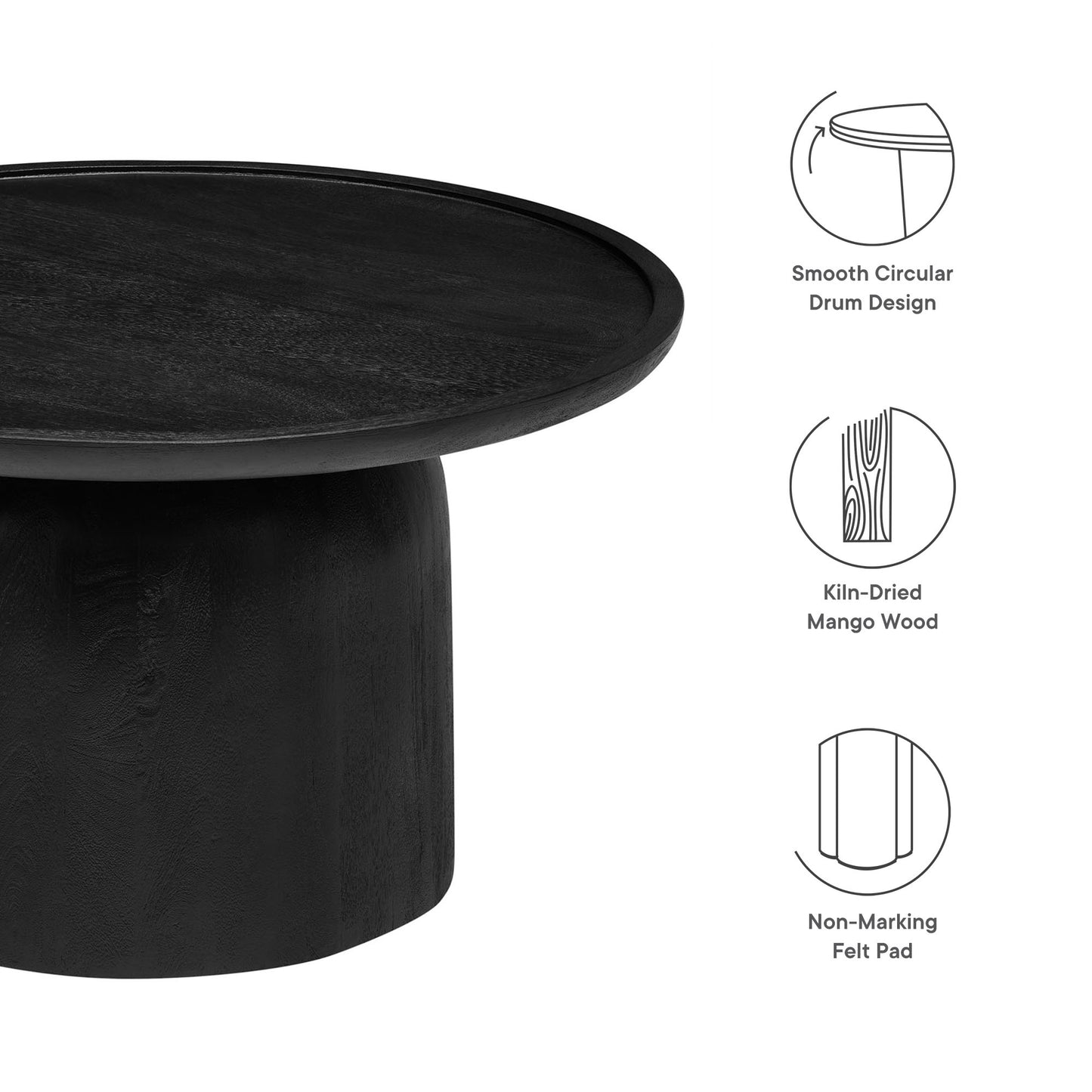 Holloway 30" Round Wood Coffee Table by Modway | Coffee Tables | Modishstore - 6