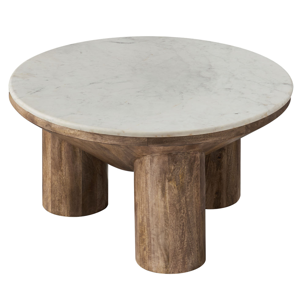 Ellison 33" Round Wood Coffee Table With Marble Top by Modway | Coffee Tables | Modishstore - 3