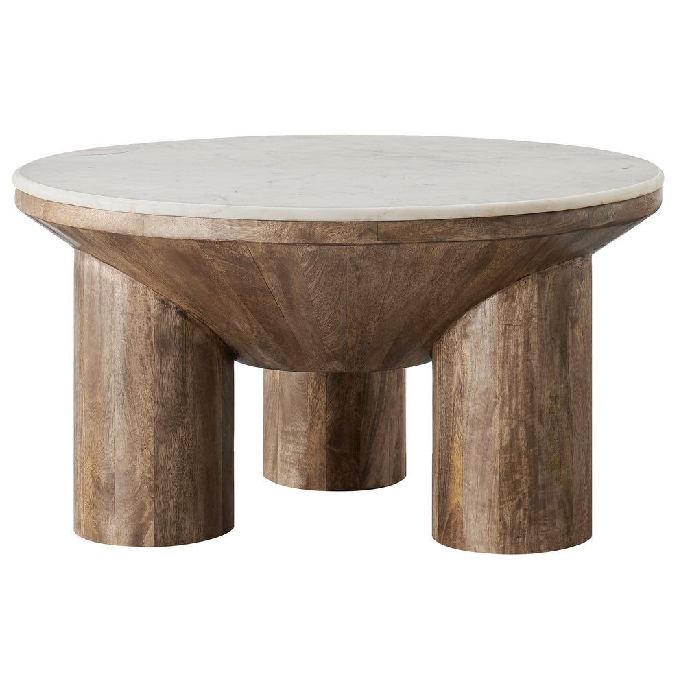 Ellison 33" Round Wood Coffee Table With Marble Top by Modway | Coffee Tables | Modishstore - 4
