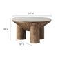 Ellison 33" Round Wood Coffee Table With Marble Top by Modway | Coffee Tables | Modishstore - 8