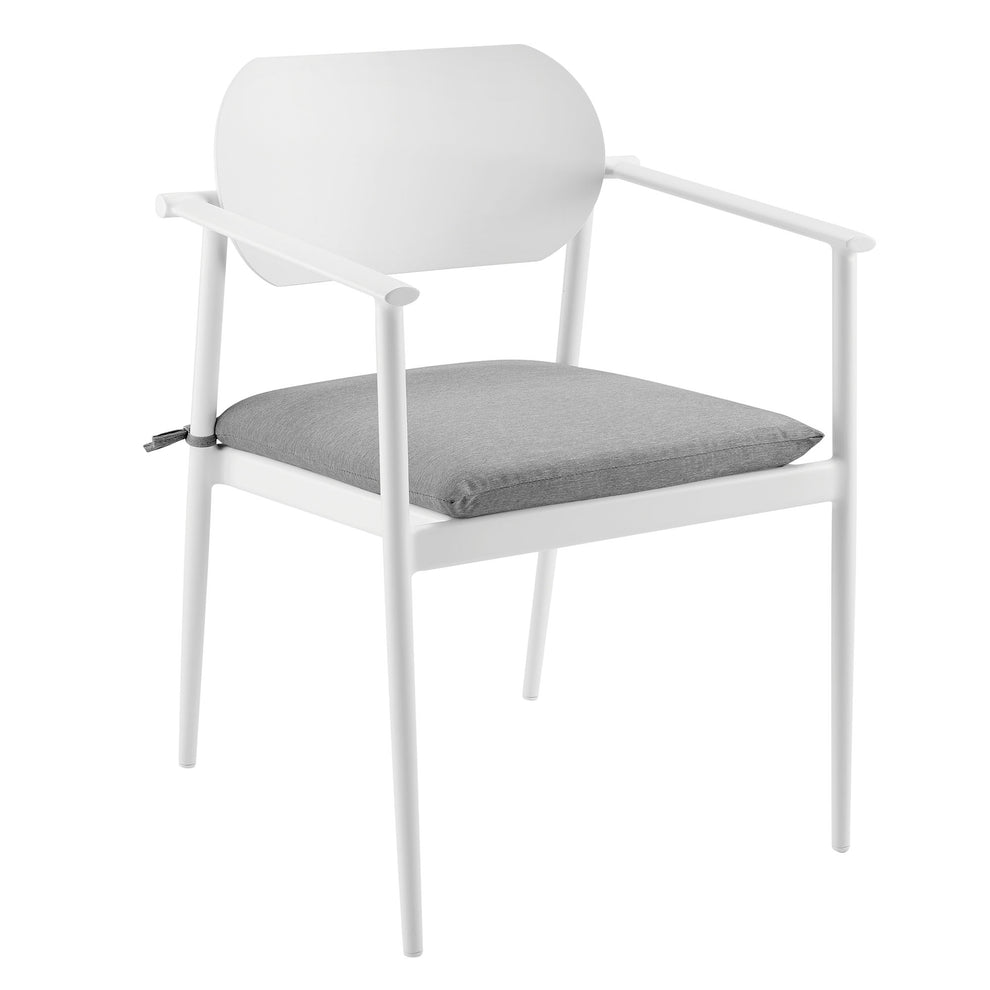 Aeris Stackable Outdoor Patio Aluminum Dining Armchair Set of 2 by Modway | Armchairs | Modishstore - 4