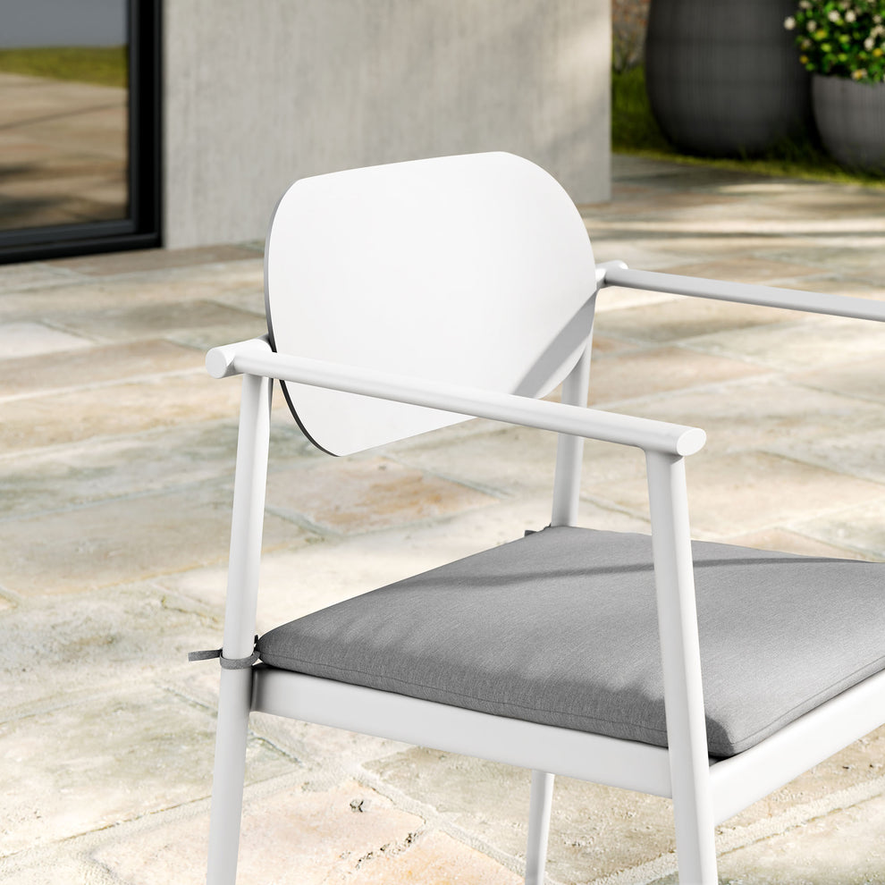 Aeris Stackable Outdoor Patio Aluminum Dining Armchair Set of 2 by Modway | Armchairs | Modishstore - 9