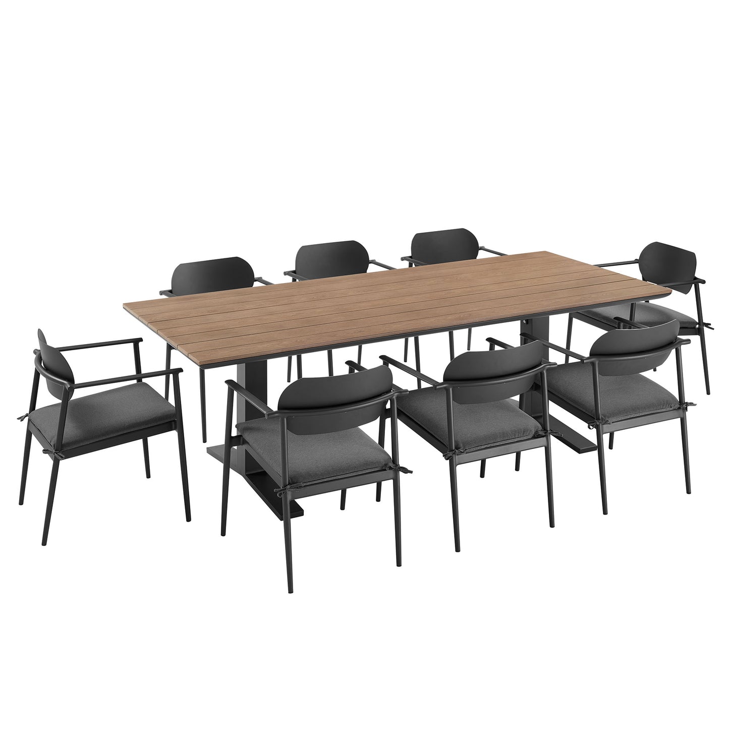 Aeris 9-Piece Outdoor Patio Aluminum Dining Set by Modway | Dining Sets | Modishstore - 2