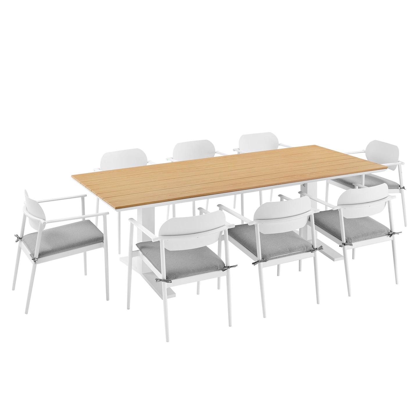 Aeris 9-Piece Outdoor Patio Aluminum Dining Set by Modway | Dining Sets | Modishstore - 8