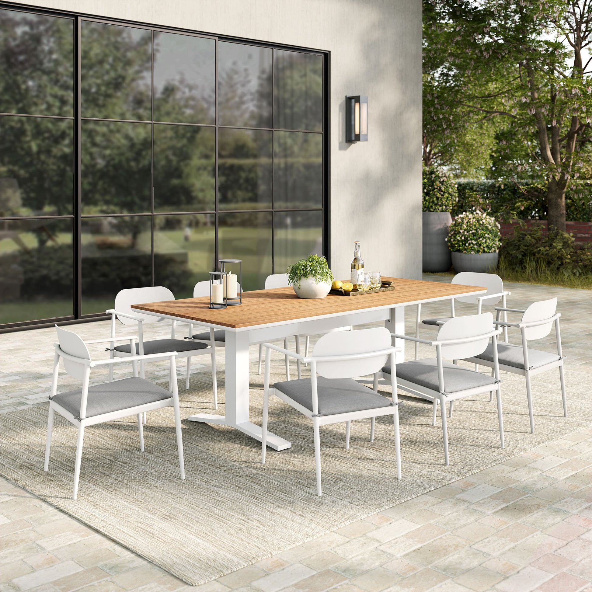 Aeris 9-Piece Outdoor Patio Aluminum Dining Set by Modway | Dining Sets | Modishstore - 10