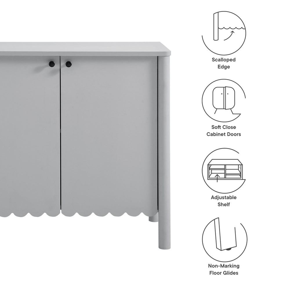 Emmeline 35" 2-Door Scalloped Sideboard Cabinet by Modway | Cabinets | Modishstore - 8