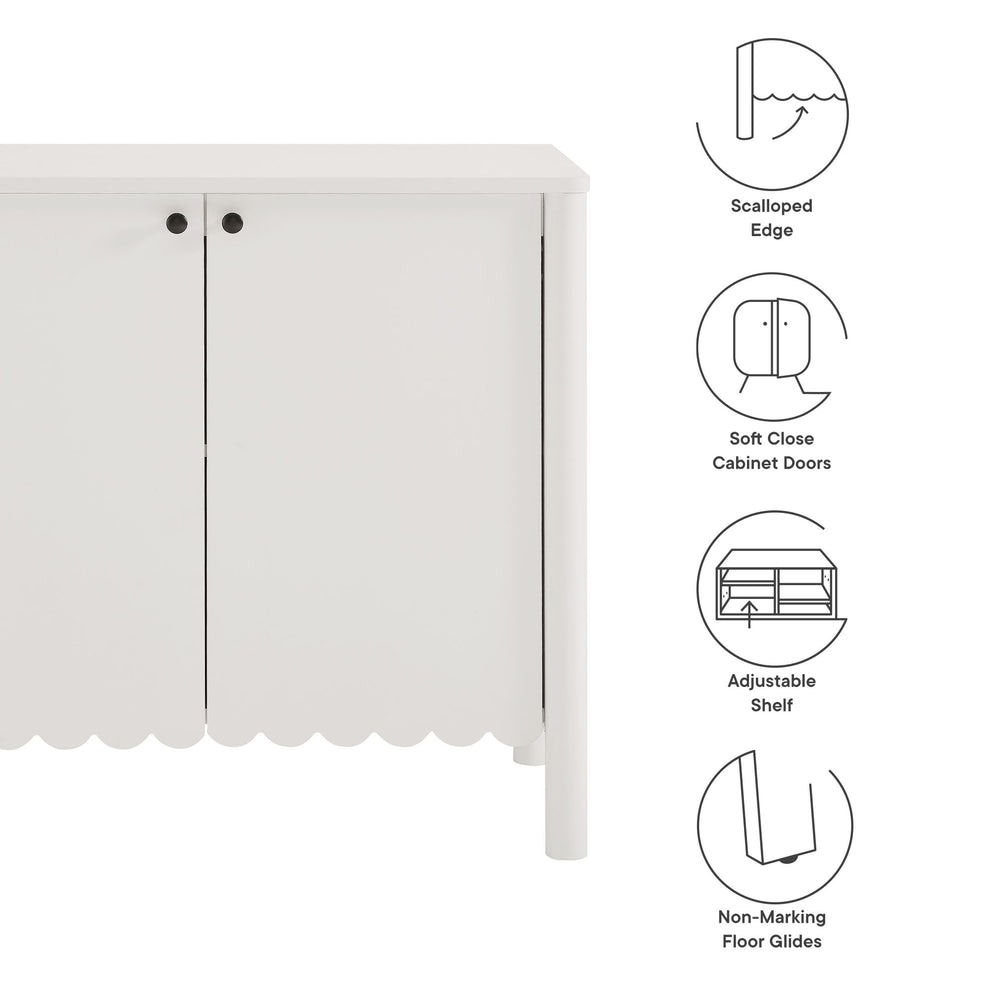 Emmeline 35" 2-Door Scalloped Sideboard Cabinet by Modway | Cabinets | Modishstore - 26
