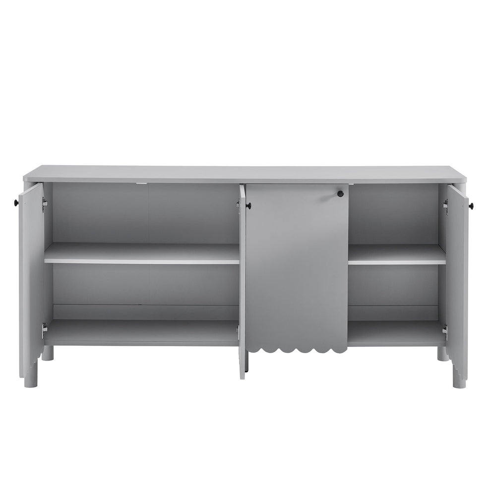 Emmeline 66" 4-Door Scalloped Sideboard Cabinet by Modway | Cabinets | Modishstore - 5