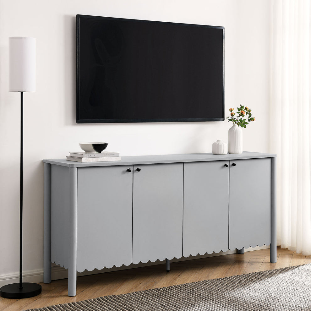 Emmeline 66" 4-Door Scalloped Sideboard Cabinet by Modway | Cabinets | Modishstore - 8