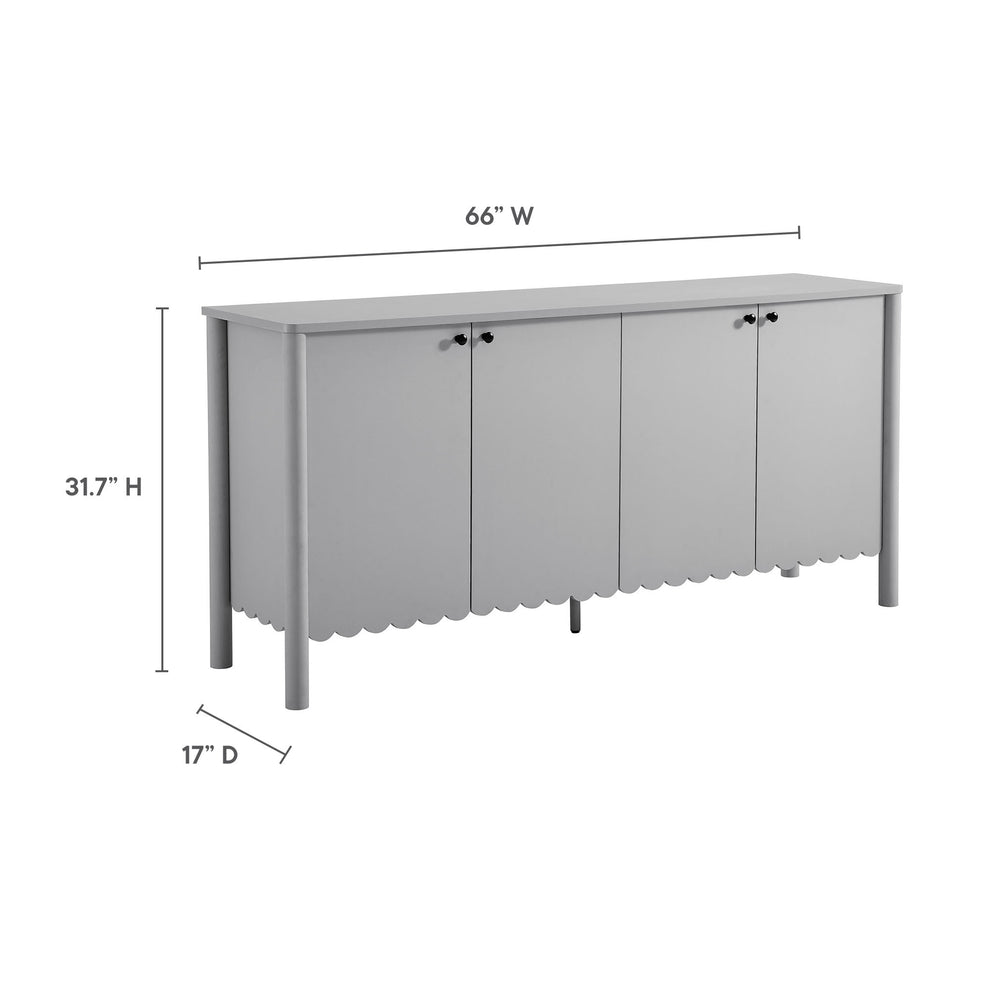 Emmeline 66" 4-Door Scalloped Sideboard Cabinet by Modway | Cabinets | Modishstore - 10