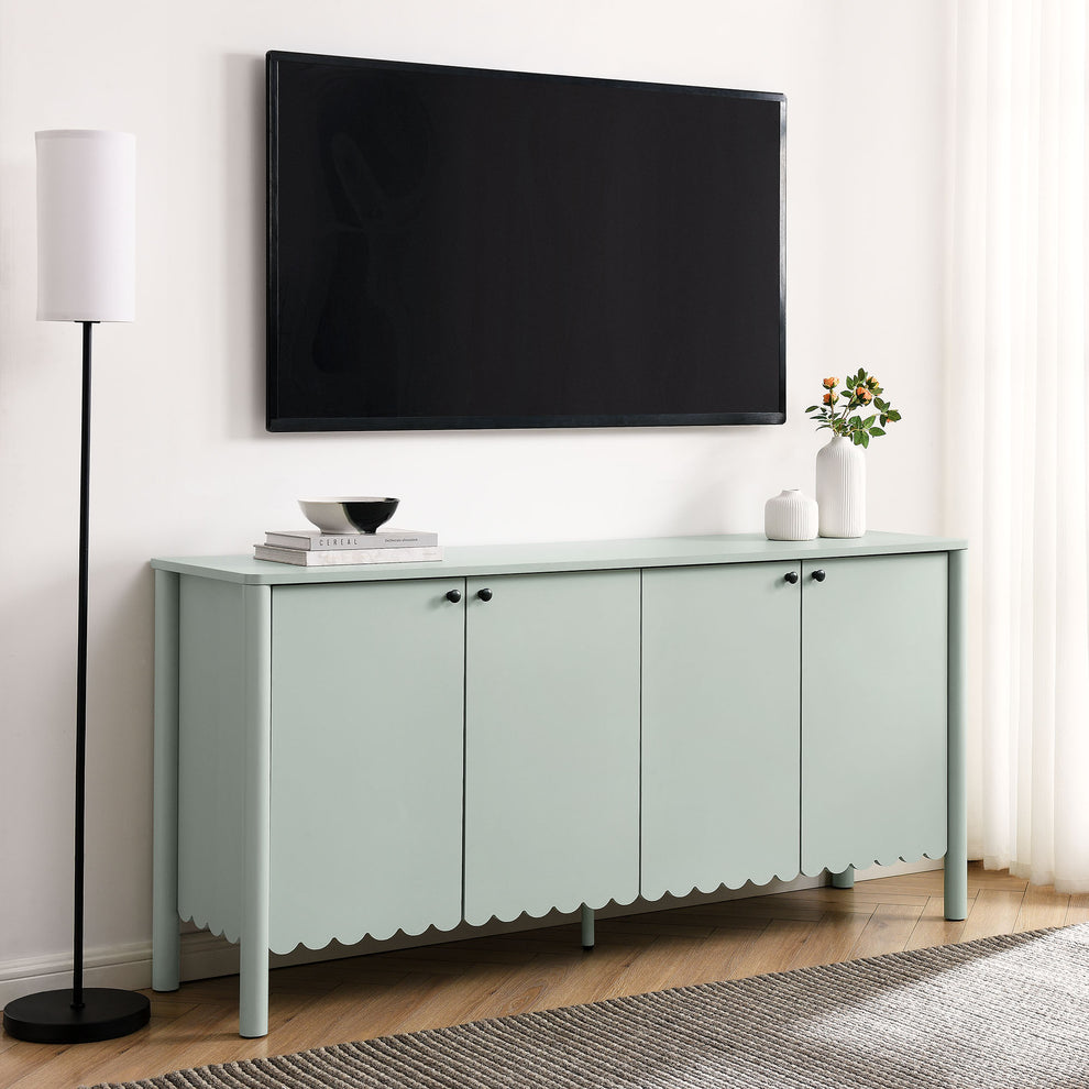 Emmeline 66" 4-Door Scalloped Sideboard Cabinet by Modway | Cabinets | Modishstore - 18
