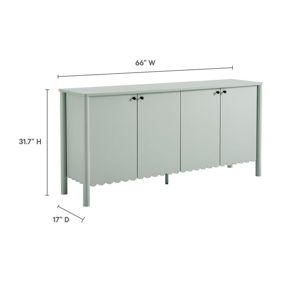 Emmeline 66" 4-Door Scalloped Sideboard Cabinet by Modway | Cabinets | Modishstore - 20