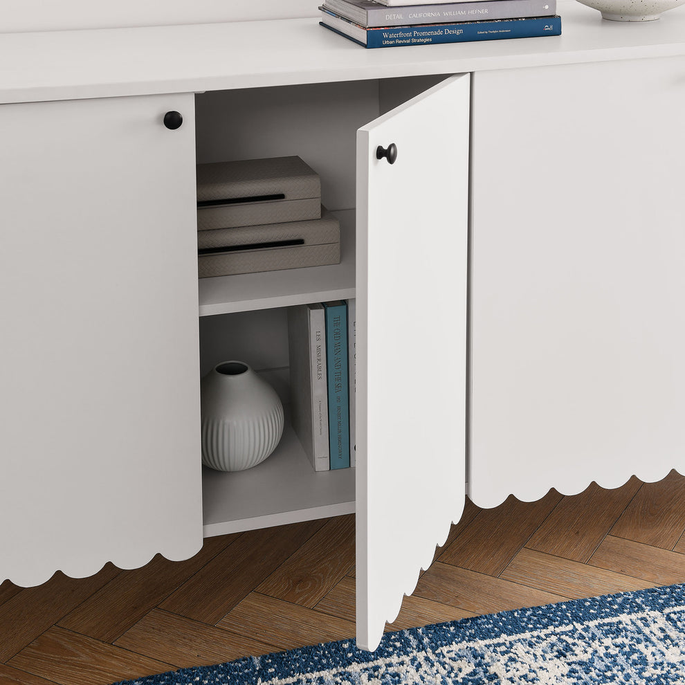 Emmeline 66" 4-Door Scalloped Sideboard Cabinet by Modway | Cabinets | Modishstore - 26
