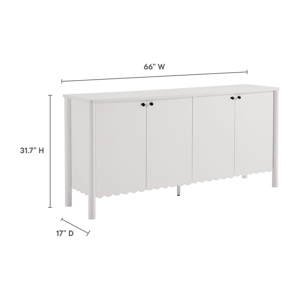 Emmeline 66" 4-Door Scalloped Sideboard Cabinet by Modway | Cabinets | Modishstore - 30