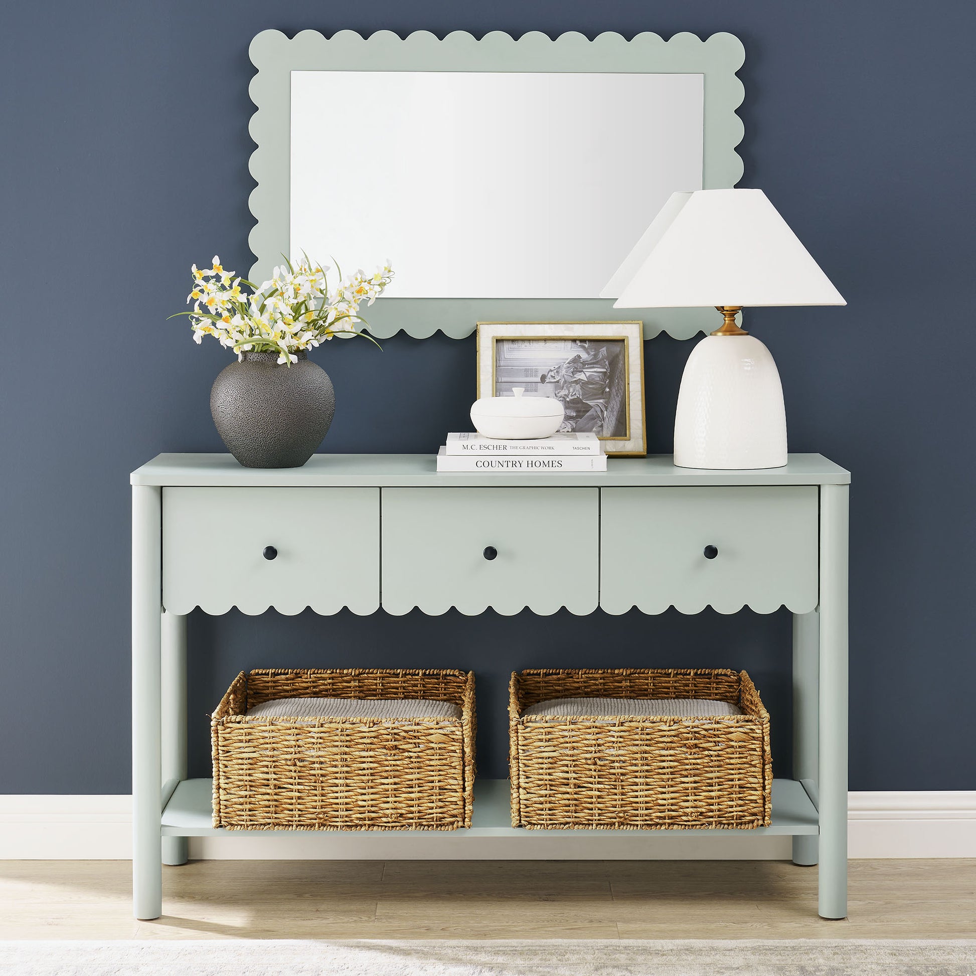 Emmeline 3-Drawer Scalloped Console Table by Modway | Console Tables | Modishstore - 14
