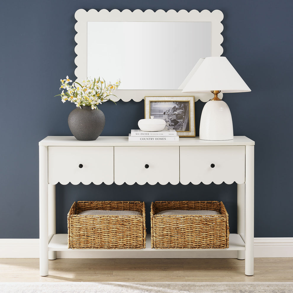 Emmeline 3-Drawer Scalloped Console Table by Modway | Console Tables | Modishstore - 22