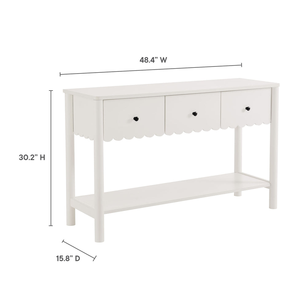Emmeline 3-Drawer Scalloped Console Table by Modway | Console Tables | Modishstore - 24