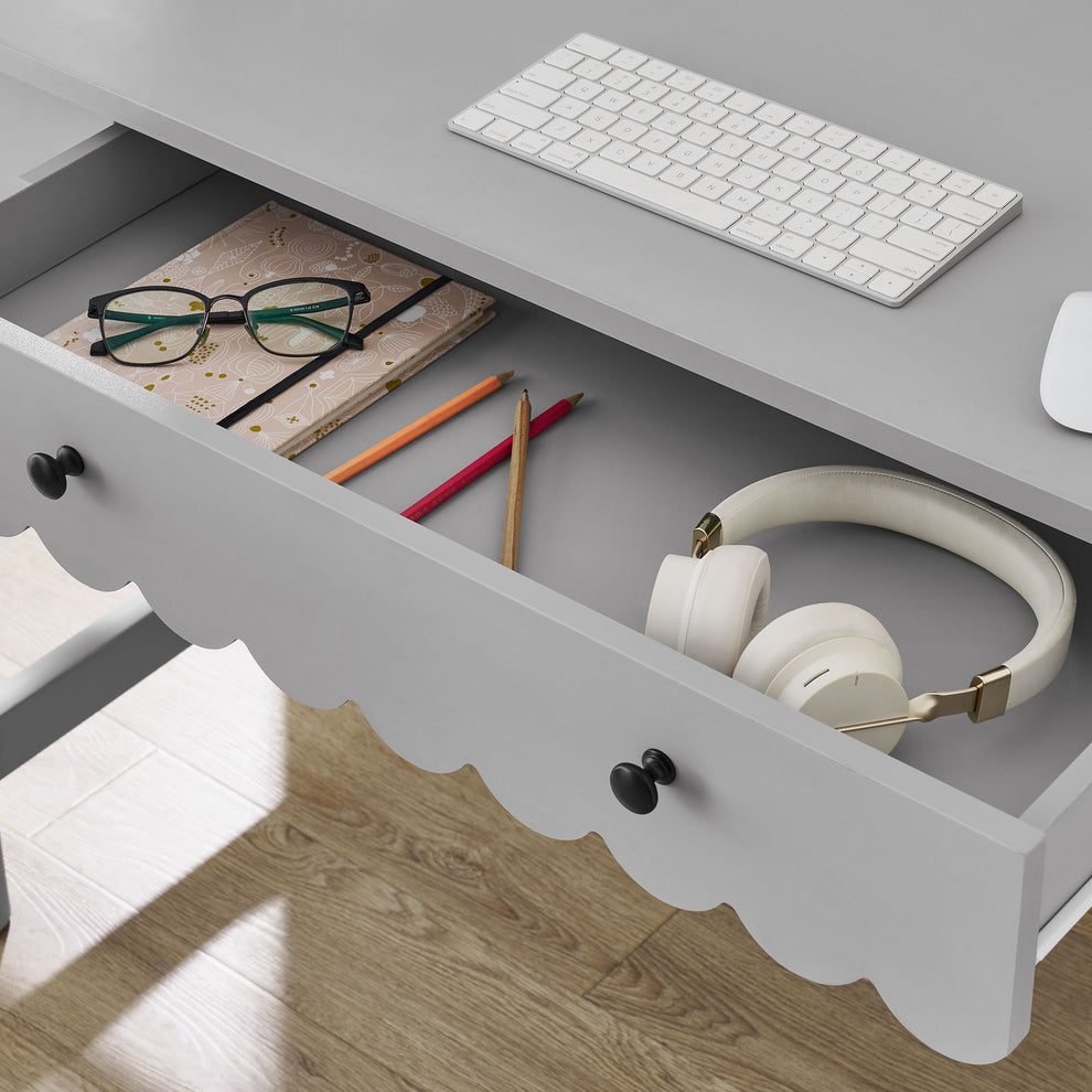 Emmeline 1-Drawer Scallop Writing Desk by Modway | Desks | Modishstore - 7
