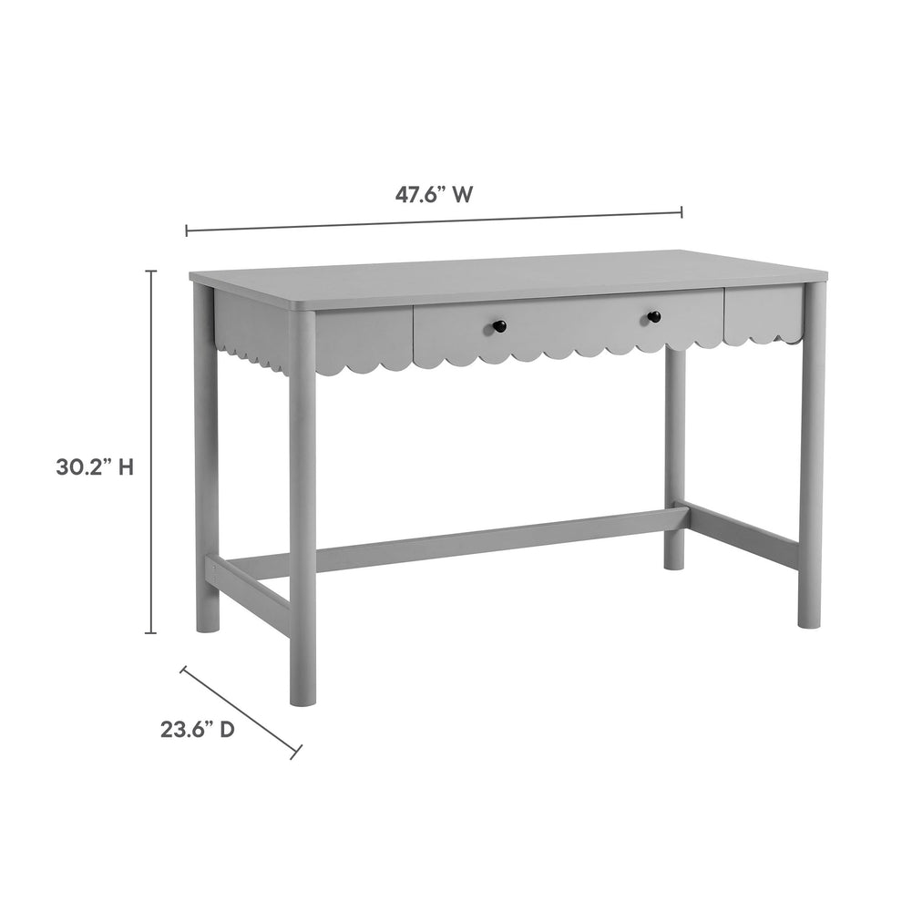 Emmeline 1-Drawer Scallop Writing Desk by Modway | Desks | Modishstore - 9