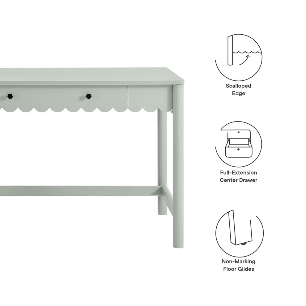 Emmeline 1-Drawer Scallop Writing Desk by Modway | Desks | Modishstore - 17