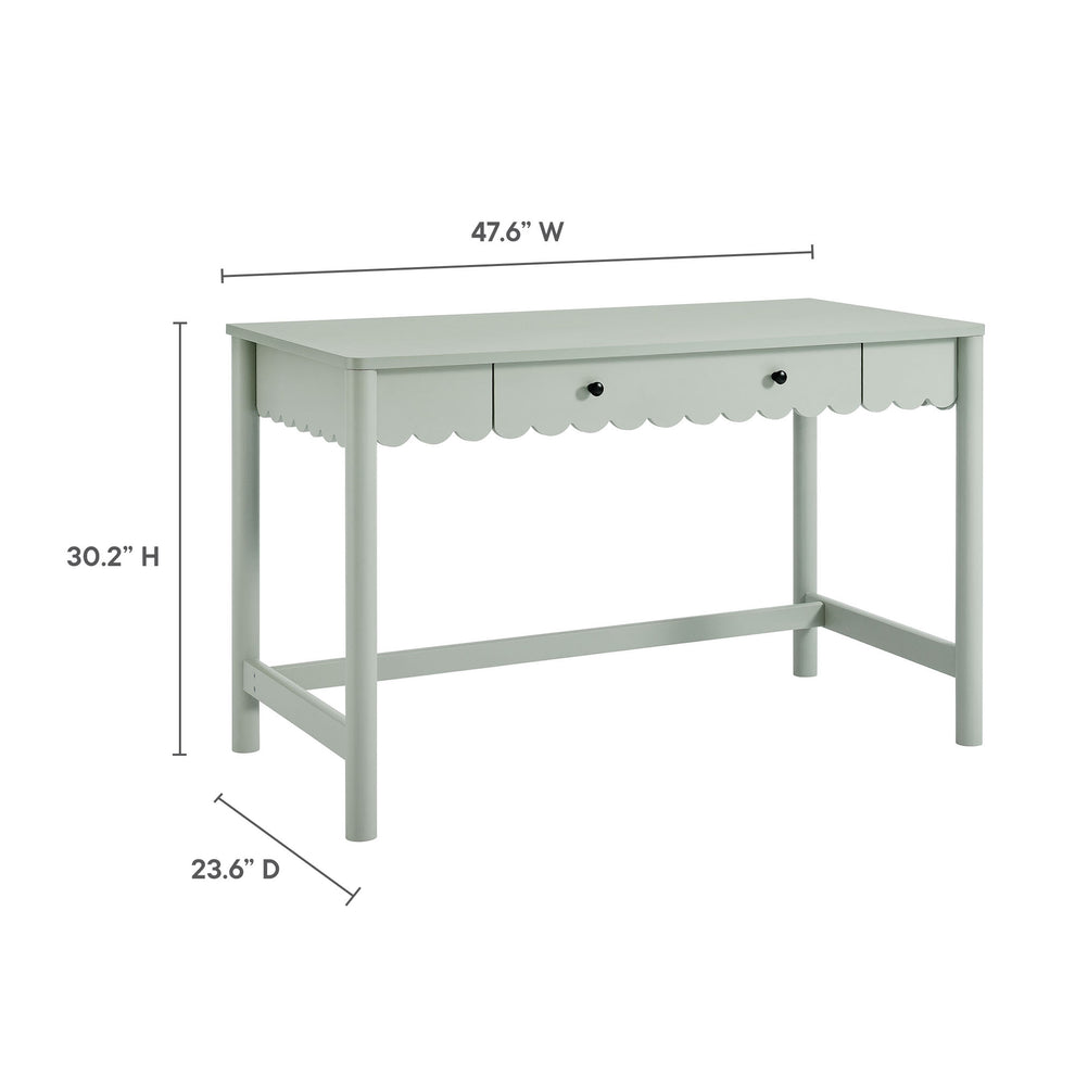 Emmeline 1-Drawer Scallop Writing Desk by Modway | Desks | Modishstore - 18