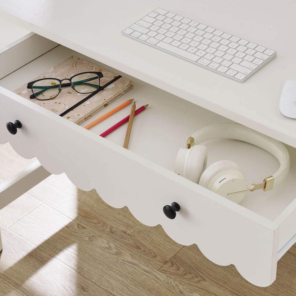 Emmeline 1-Drawer Scallop Writing Desk by Modway | Desks | Modishstore - 24