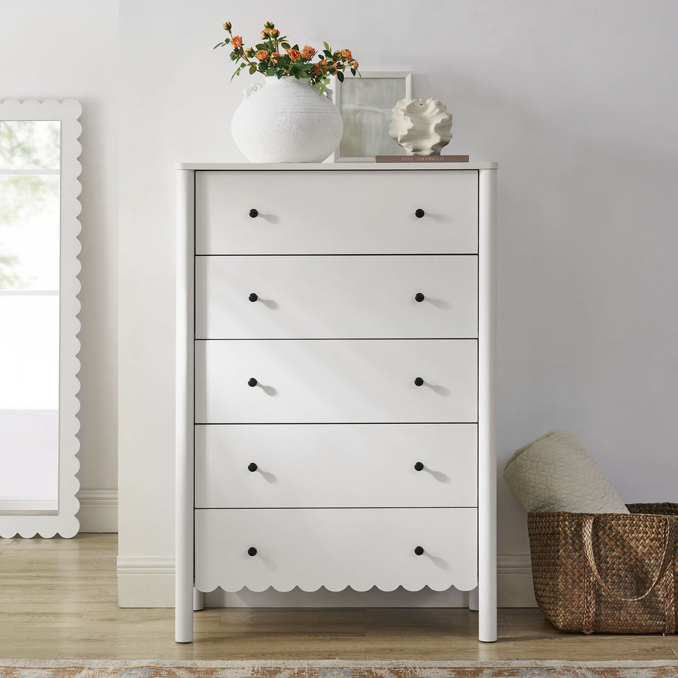 Emmeline Scalloped 5-Drawer Chest by Modway | Drawers | Modishstore - 22