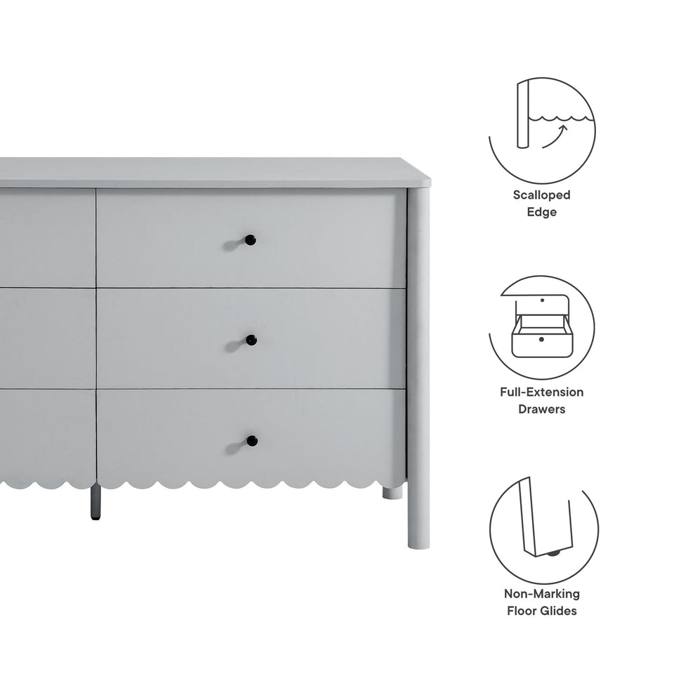 Emmeline Scalloped 6-Drawer Dresser by Modway | Drawers | Modishstore - 9
