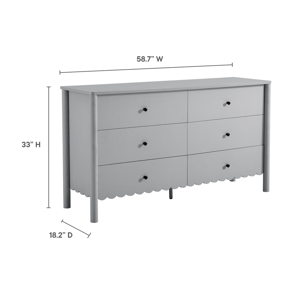 Emmeline Scalloped 6-Drawer Dresser by Modway | Drawers | Modishstore - 10