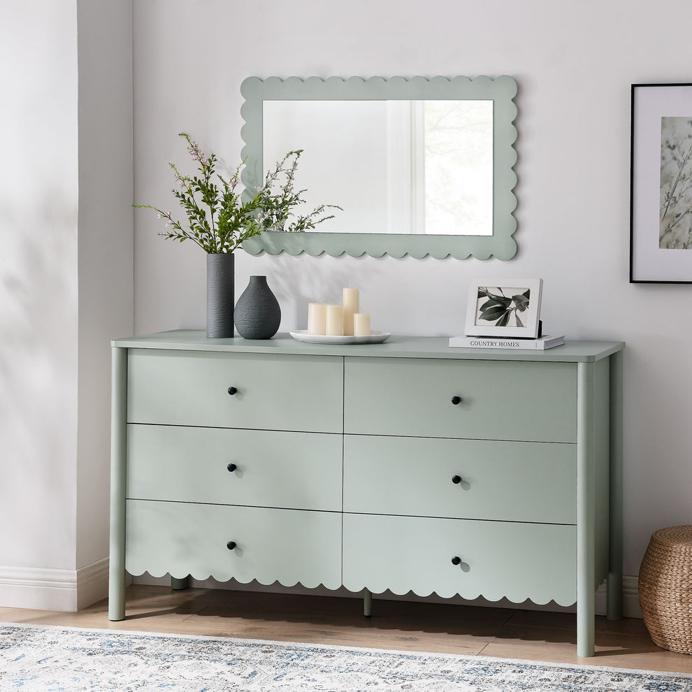 Emmeline Scalloped 6-Drawer Dresser by Modway | Drawers | Modishstore - 18