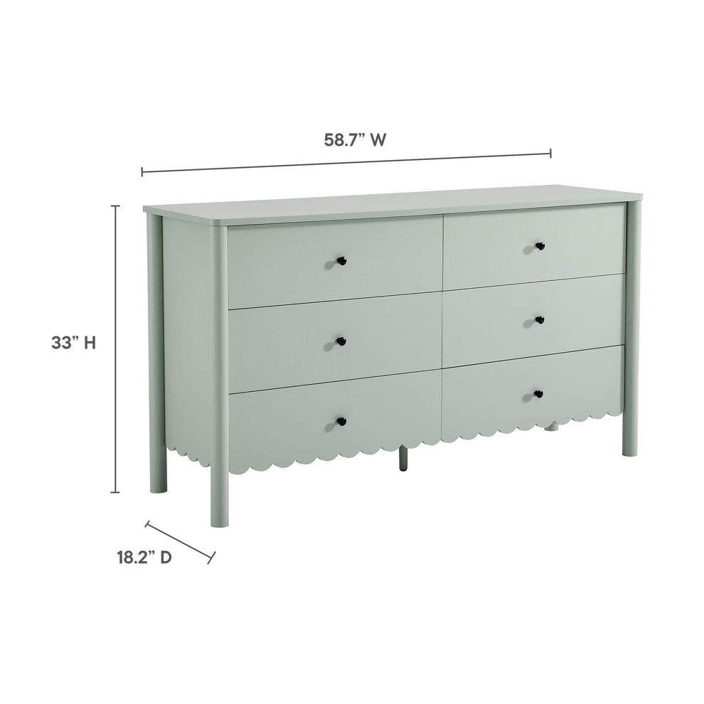 Emmeline Scalloped 6-Drawer Dresser by Modway | Drawers | Modishstore - 20