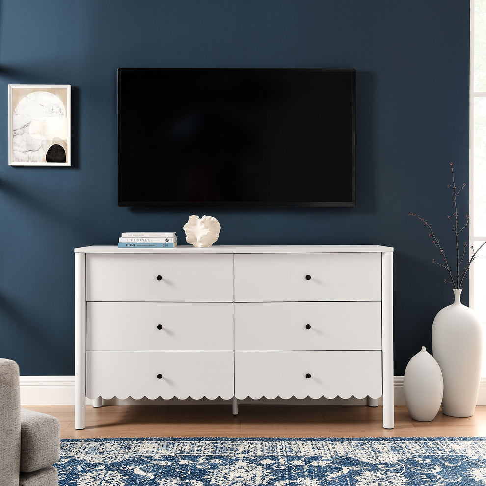 Emmeline Scalloped 6-Drawer Dresser by Modway | Drawers | Modishstore - 27
