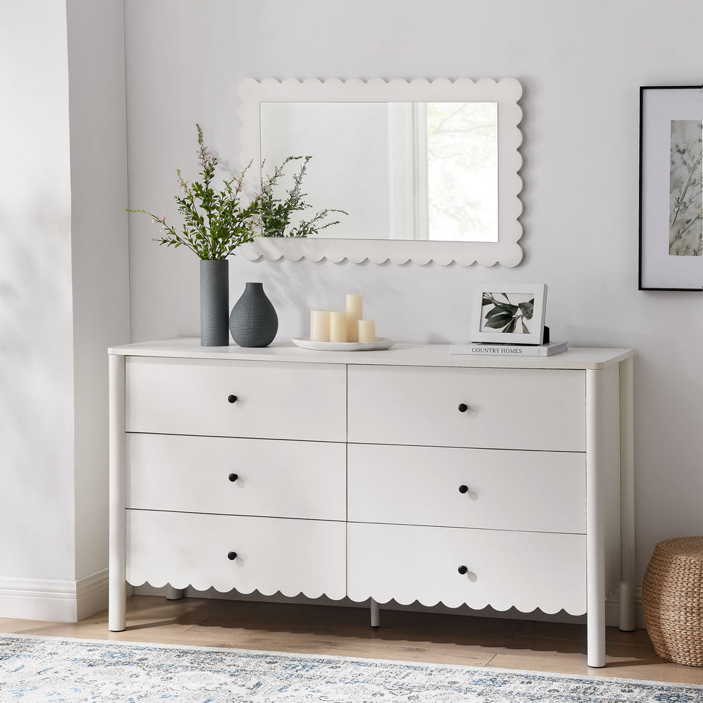 Emmeline Scalloped 6-Drawer Dresser by Modway | Drawers | Modishstore - 28