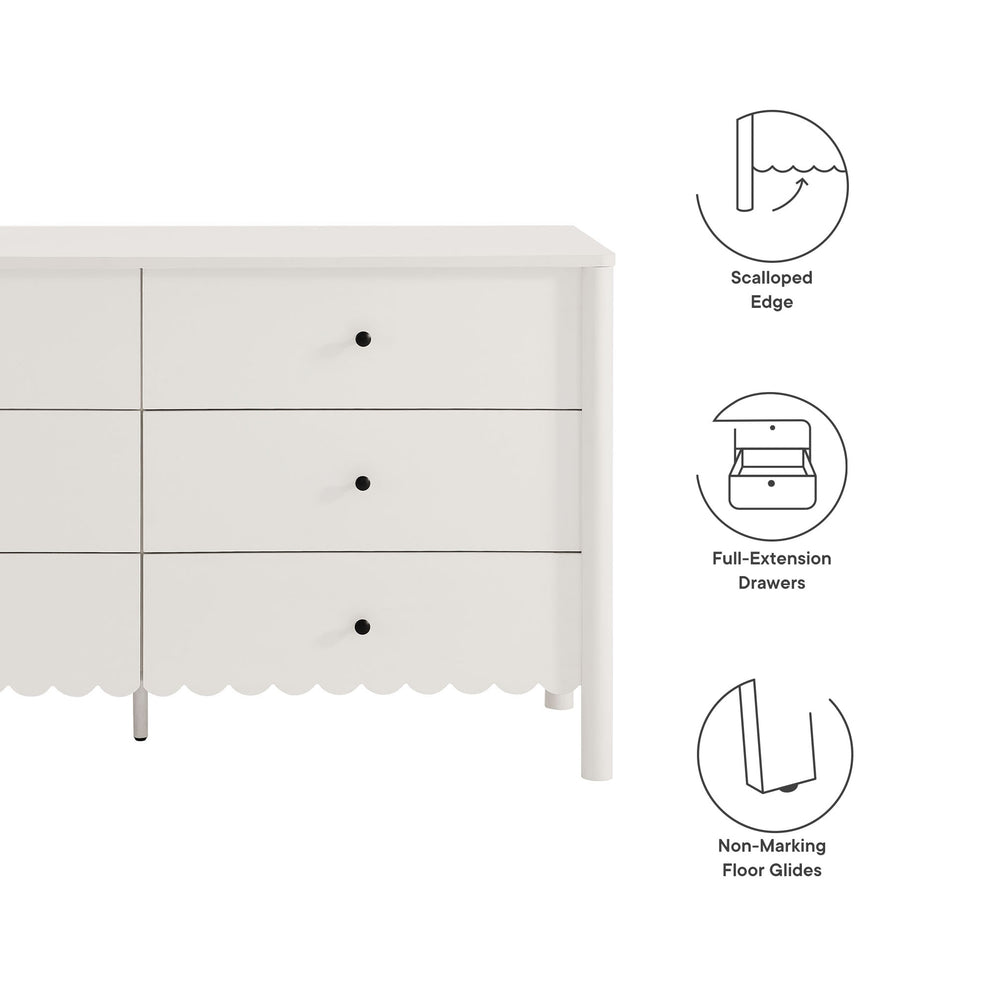 Emmeline Scalloped 6-Drawer Dresser by Modway | Drawers | Modishstore - 29