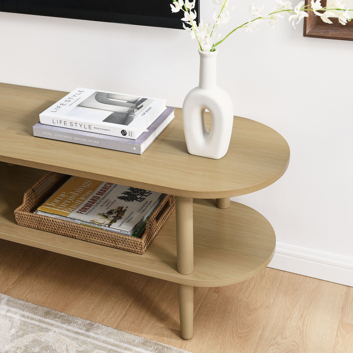 Torus Oval Wood TV Stand by Modway | Tv Stands | Modishstore - 7
