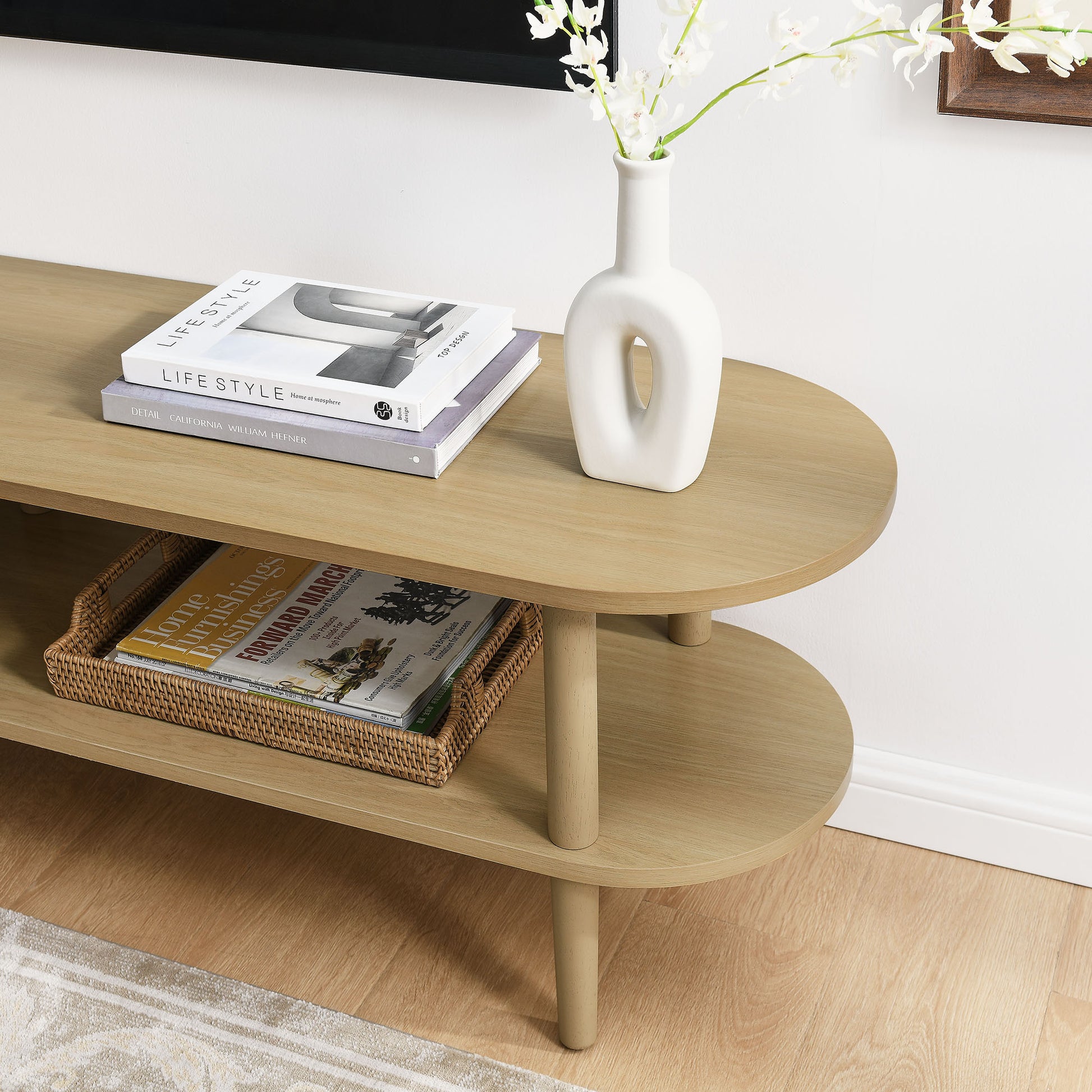 Torus Oval Wood TV Stand by Modway | Tv Stands | Modishstore - 7