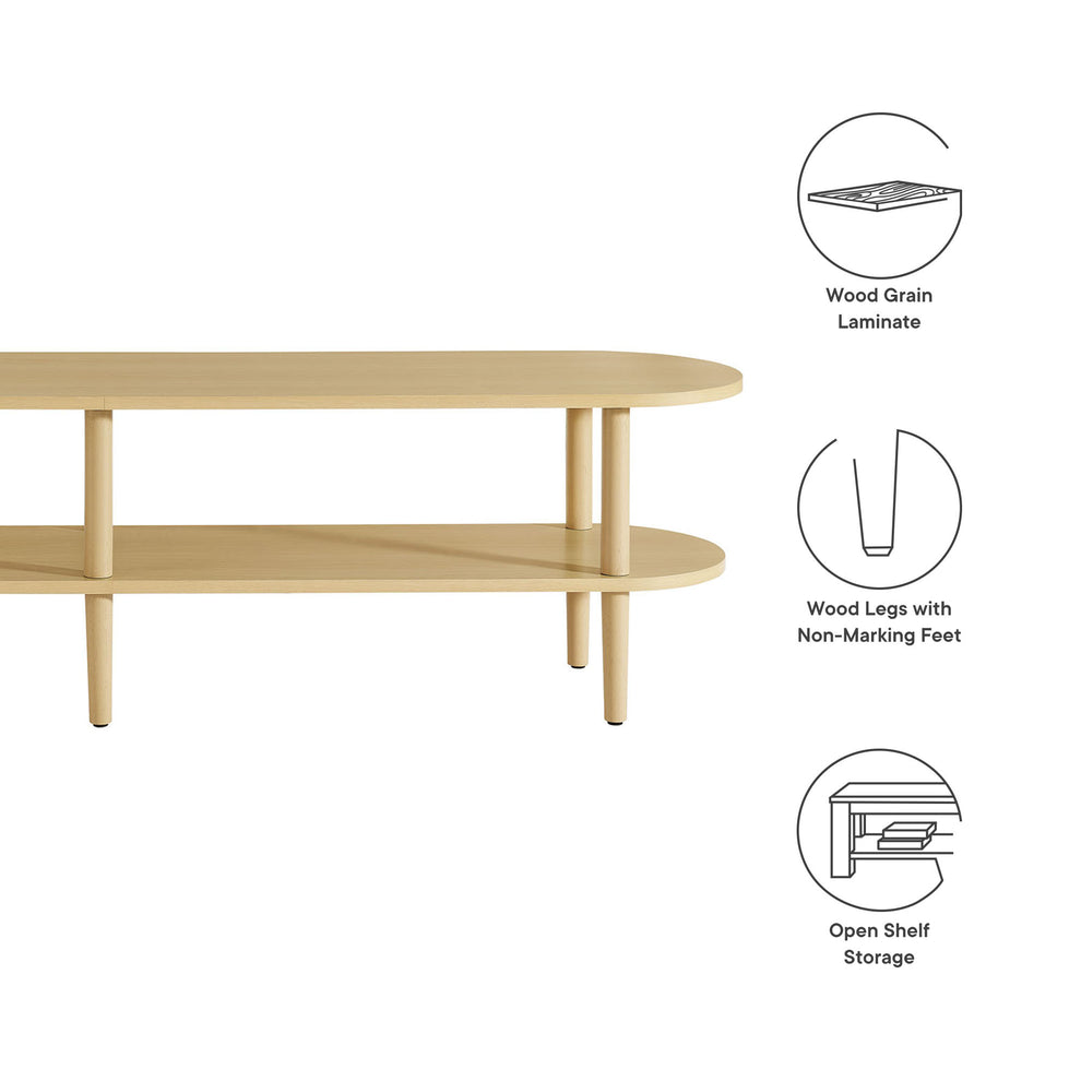 Torus Oval Wood TV Stand by Modway | Tv Stands | Modishstore - 8