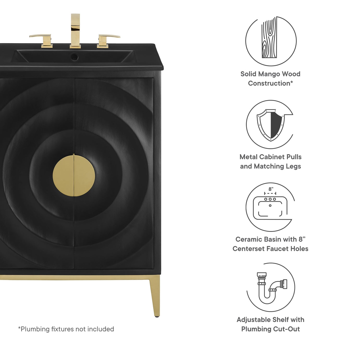 Beau 24" Wood Bathroom Vanity with Basin by Modway | Bathroom Accessories | Modishstore - 10