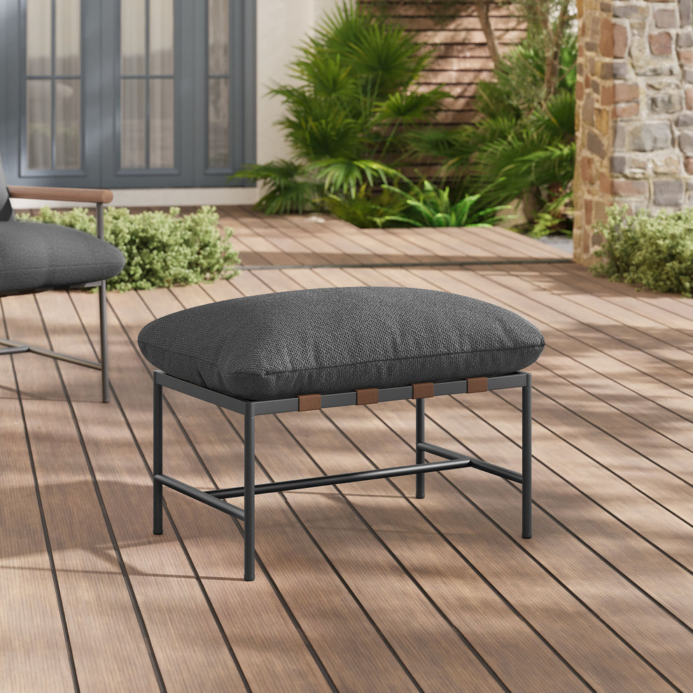 Raya Outdoor Patio Boucle Ottoman by Modway | Ottomans | Modishstore - 1