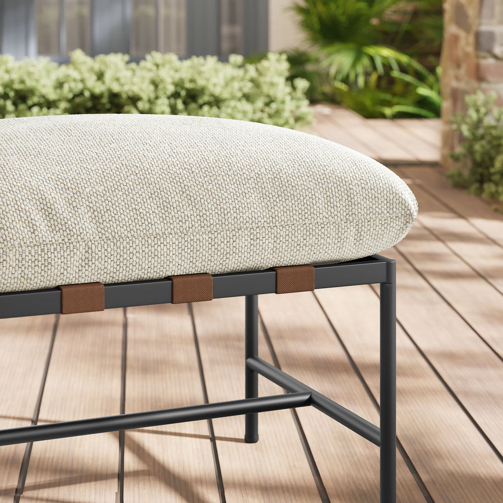 Raya Outdoor Patio Boucle Ottoman by Modway | Ottomans | Modishstore - 13