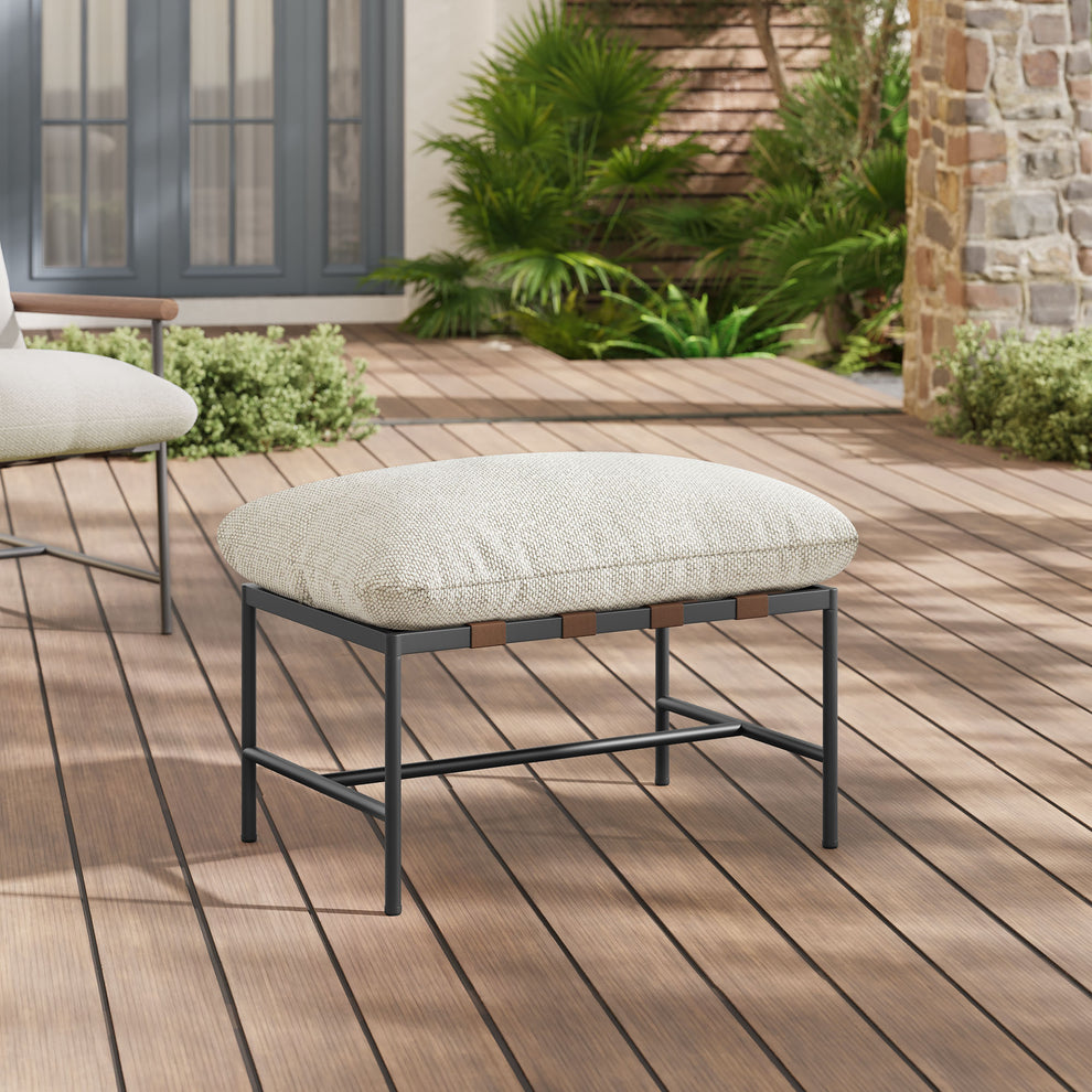 Raya Outdoor Patio Boucle Ottoman by Modway | Ottomans | Modishstore - 14