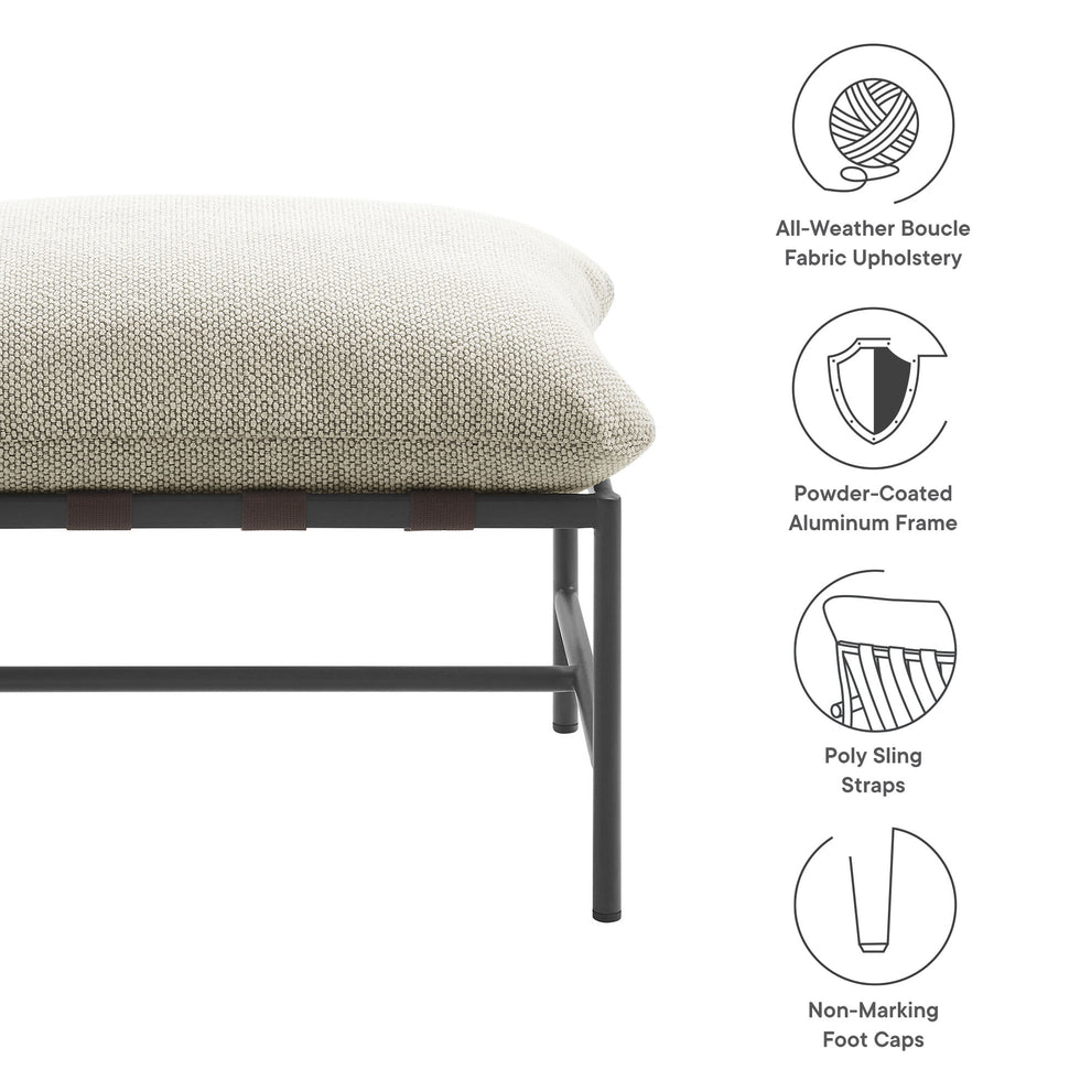 Raya Outdoor Patio Boucle Ottoman by Modway | Ottomans | Modishstore - 15