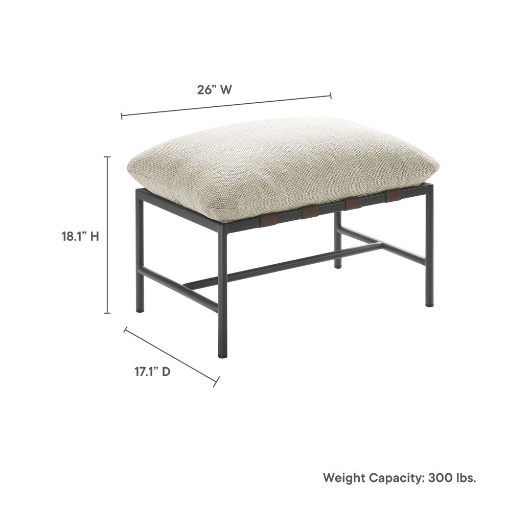 Raya Outdoor Patio Boucle Ottoman by Modway | Ottomans | Modishstore - 16