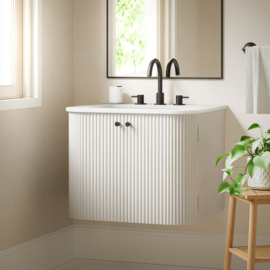 Zia 24" Wall-Mount Bathroom Vanity with Marble Sink by Modway | Bathroom Accessories | Modishstore - 1